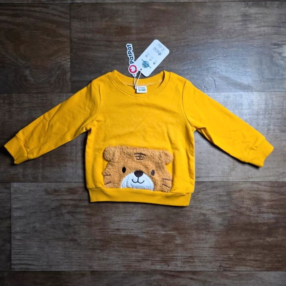 Pat Pat Yellow Pullover Sweatshirt Baby Size 12-18 Months NWT